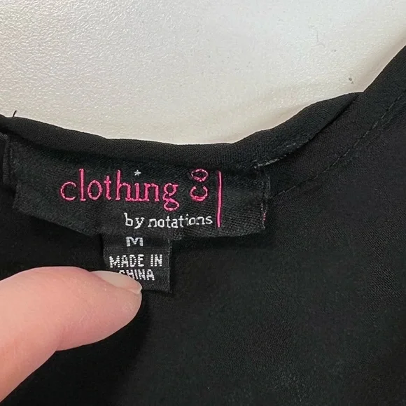 Y2K Sheer Black Cami Sleeveless Tank Top Size Medium - Picture 6 of 11